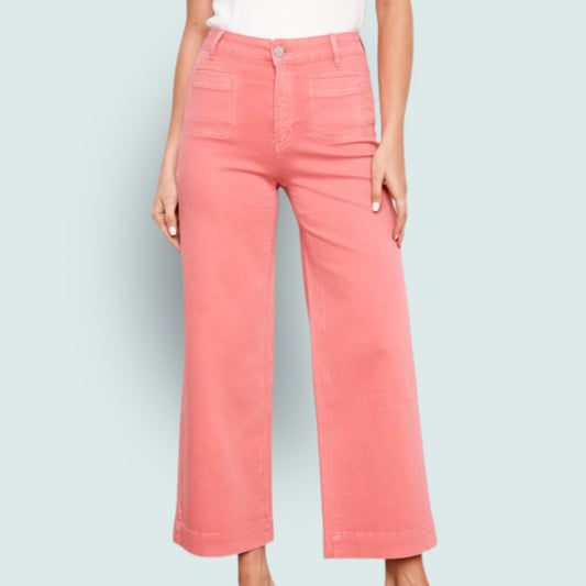 Charlie B - Wide Flare Leg Denim Pants
