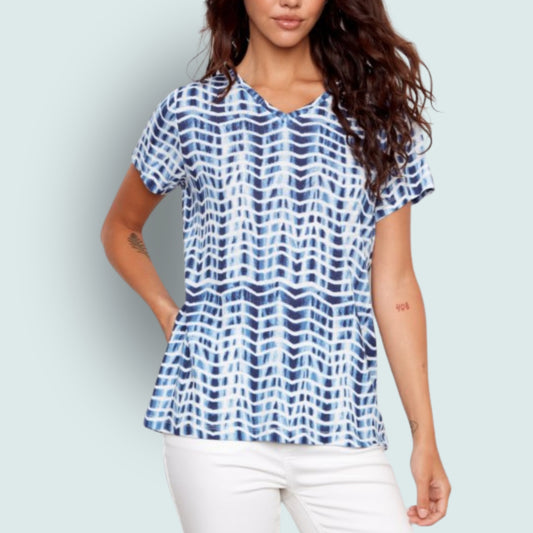 Charlie B - Printed V-Neck T-Shirt