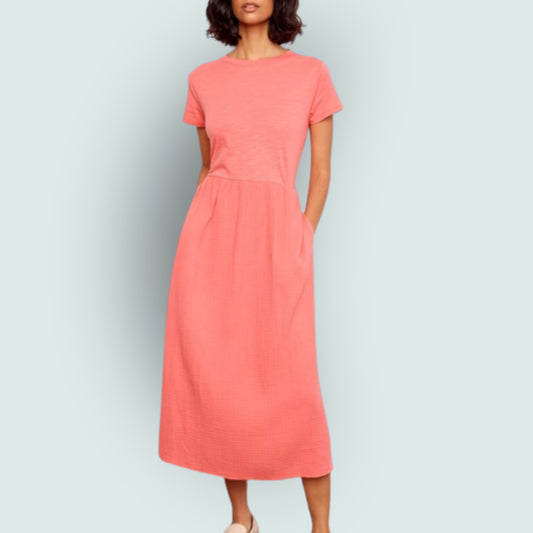 Charlie B - Short Sleeve Crewneck Style Dress