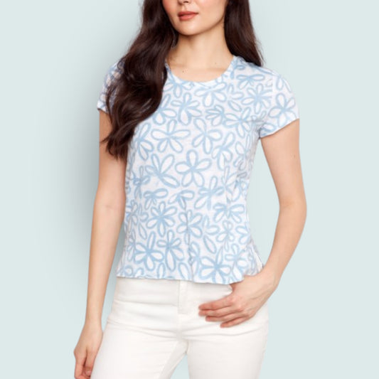 Charlie B - Printed Flower T-Shirt