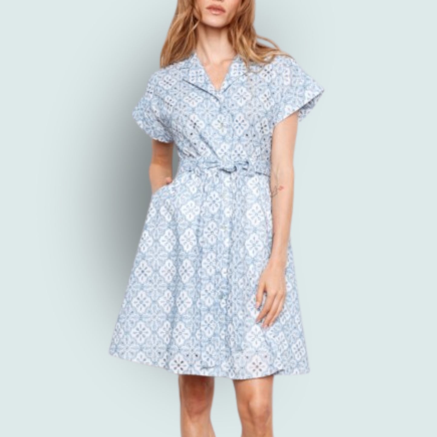 Charlie B - Short Sleeve Tailored Dress