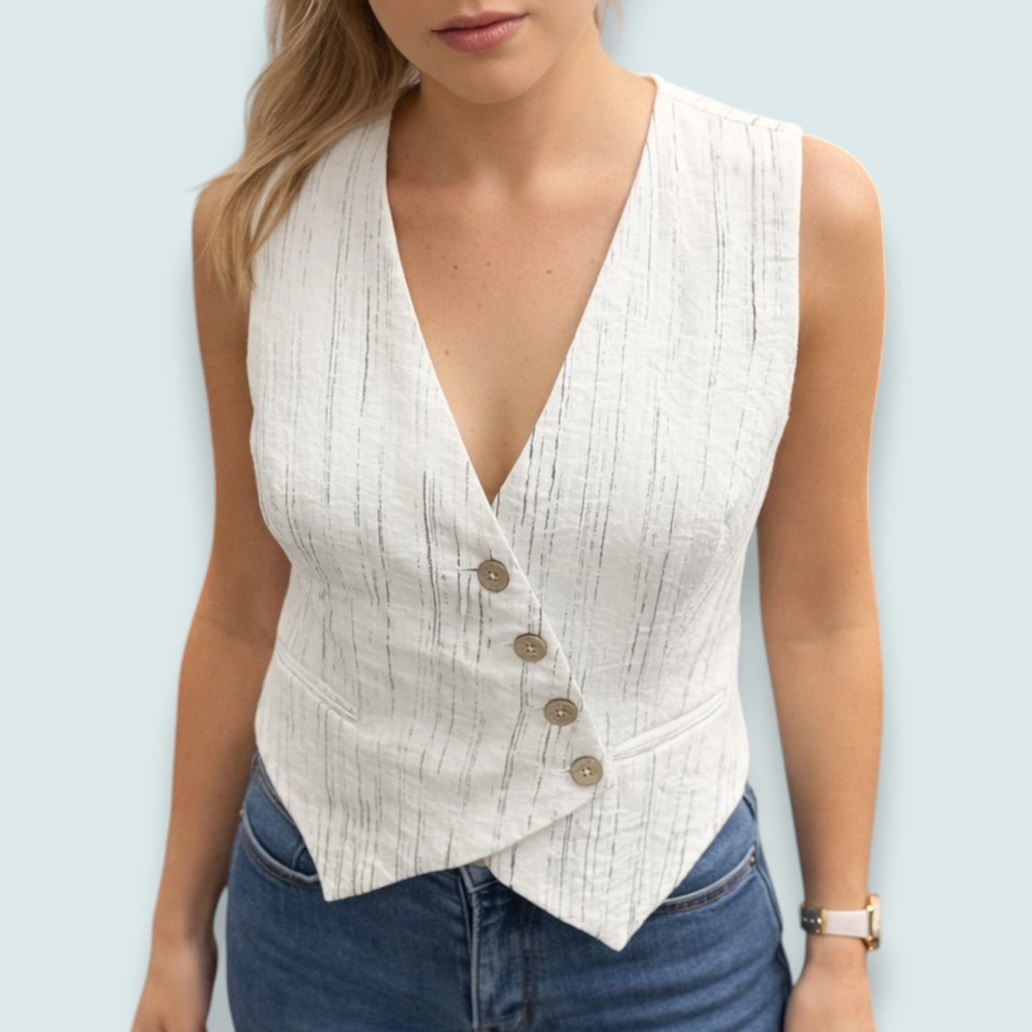 Orly - Asymmetrical Button Vest