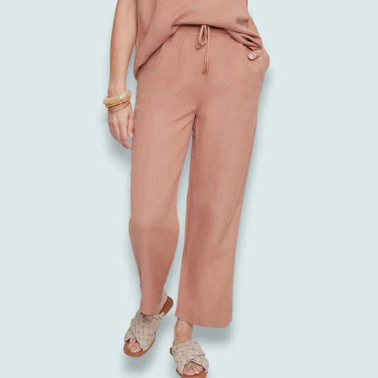 Renuar - Soft Mocha Drawstring Pant