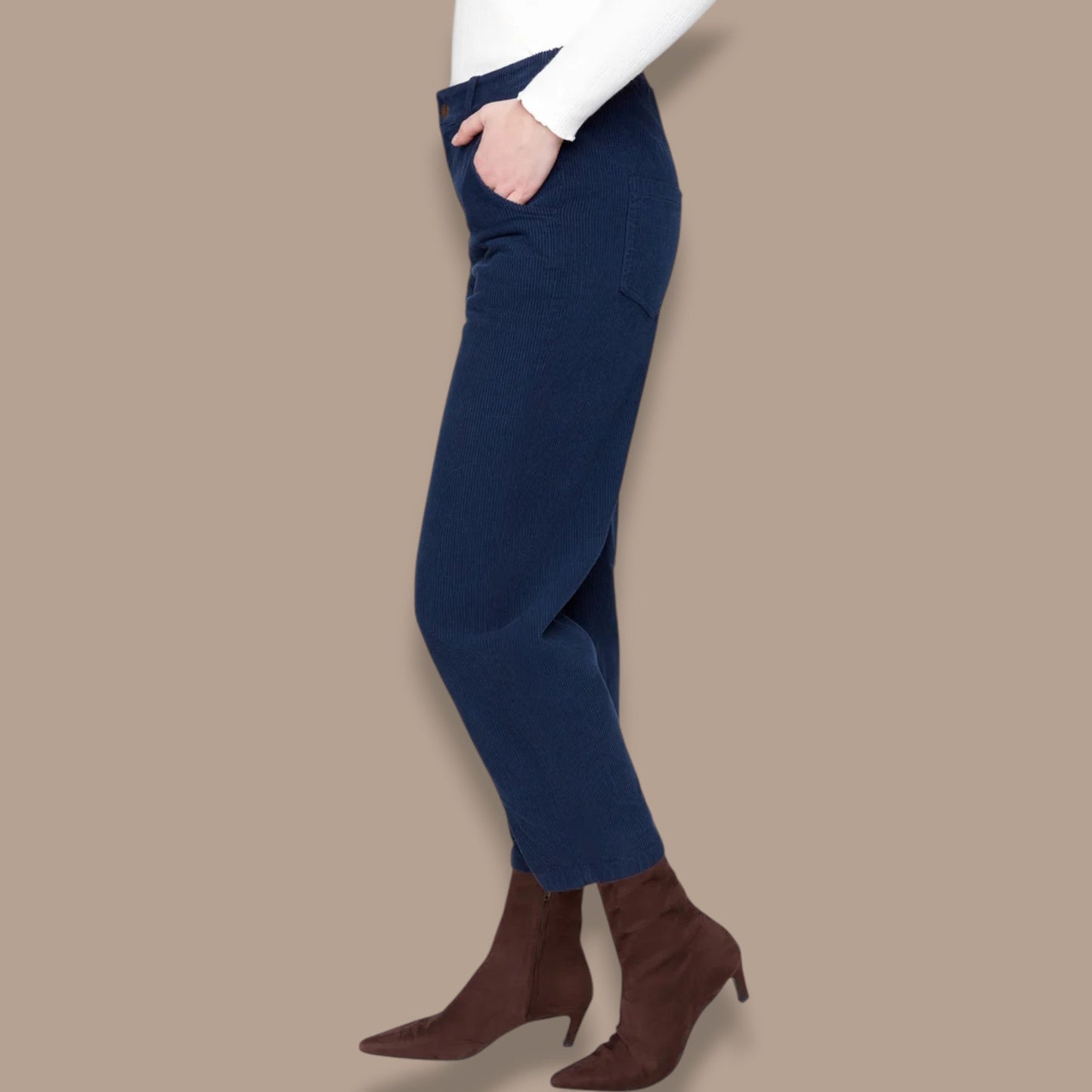 Renuar - Corduroy Barrel-Leg Pants