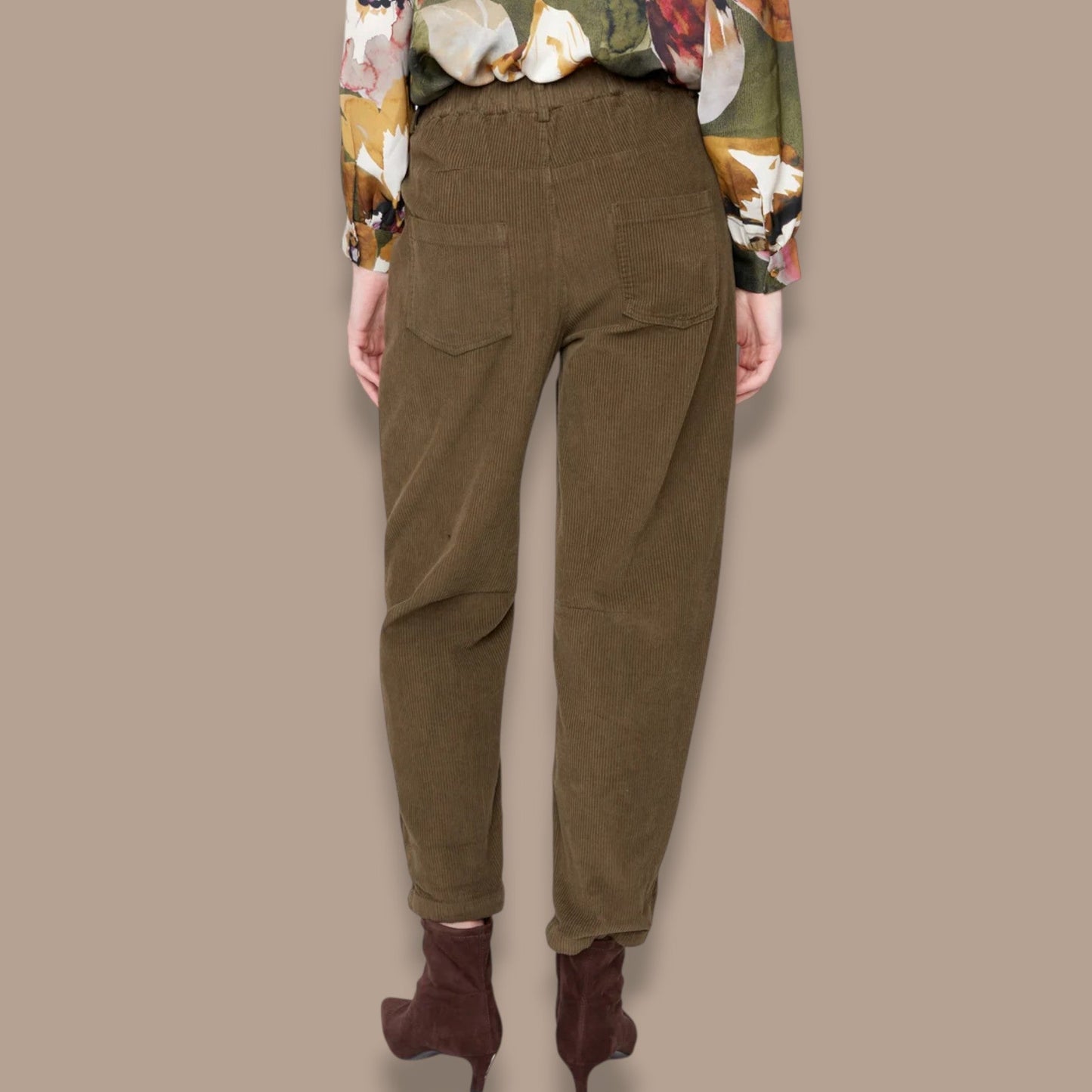 Renuar - Corduroy Barrel-Leg Pants