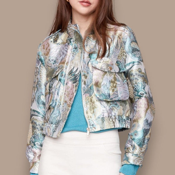 Renuar - Printed Zip-Front Jacket