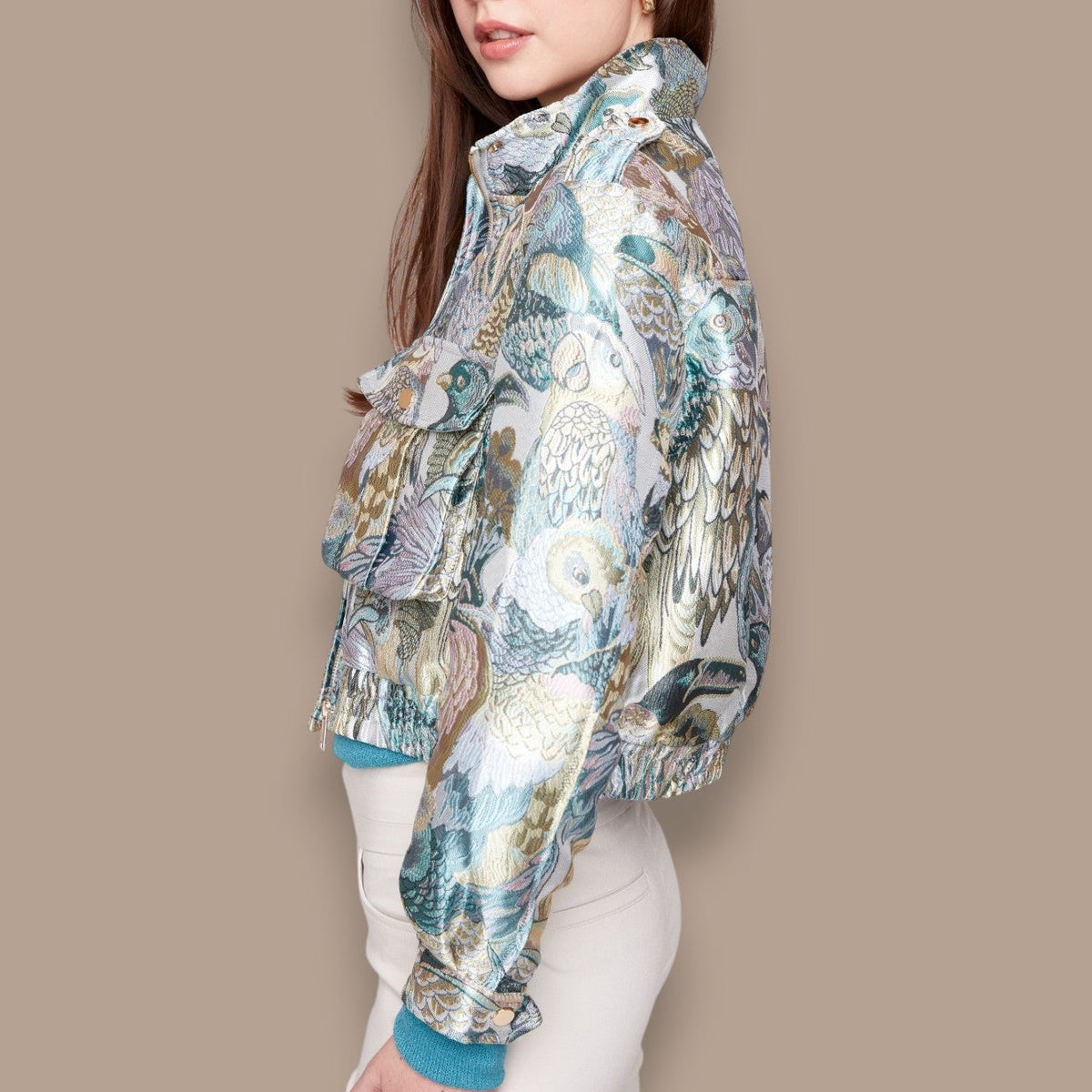 Renuar - Printed Zip-Front Jacket