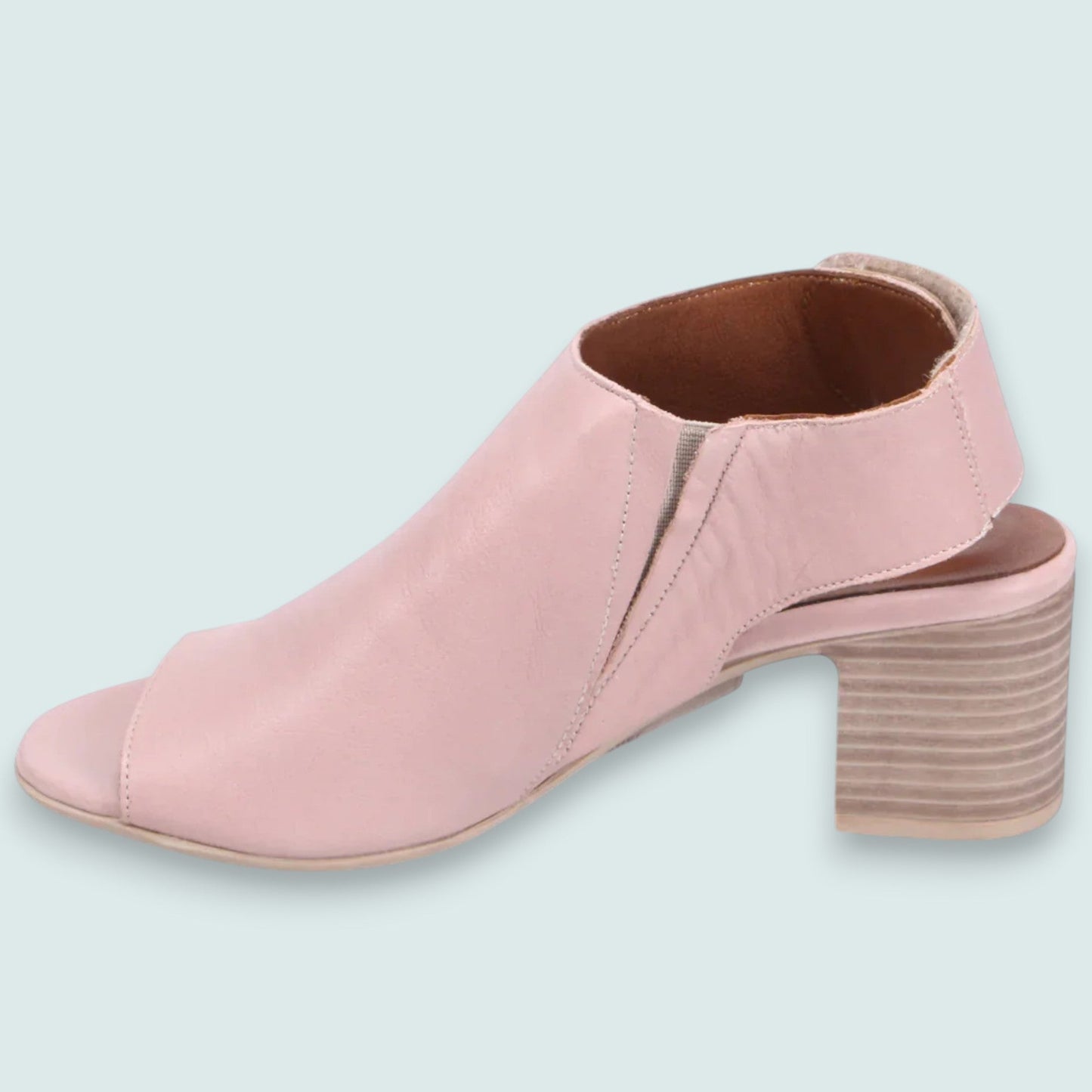 Bueno - Dusty Mauve Peep-Toe Block Heel