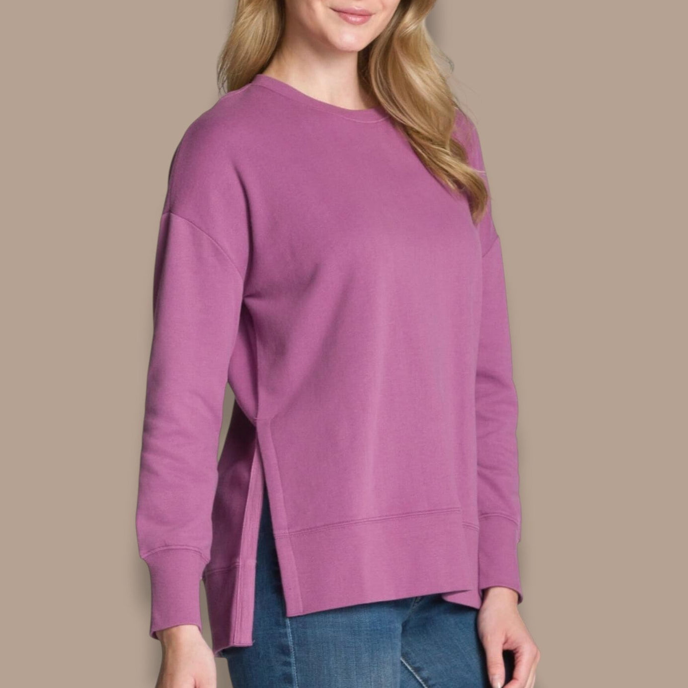 DKR -Ultra Soft Brushed Fleece High-Low Sweatshirt