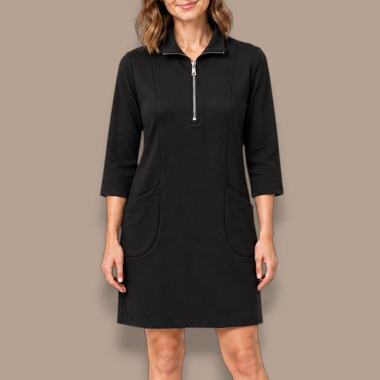 Picadilly - Zip-Neck Pocket Dress