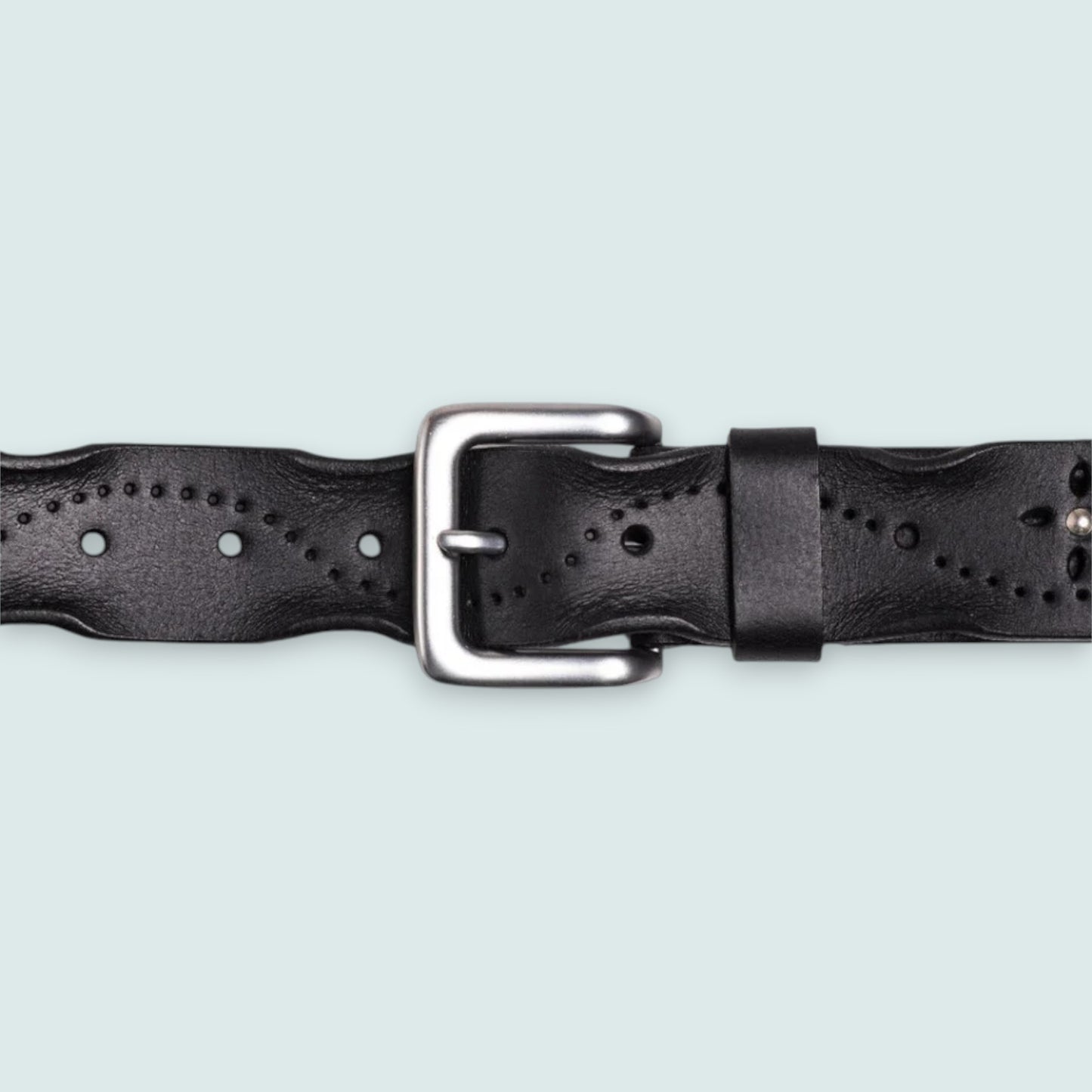 Silver Jeans - Worn Edge Studded Leather Belt – 38MM Size