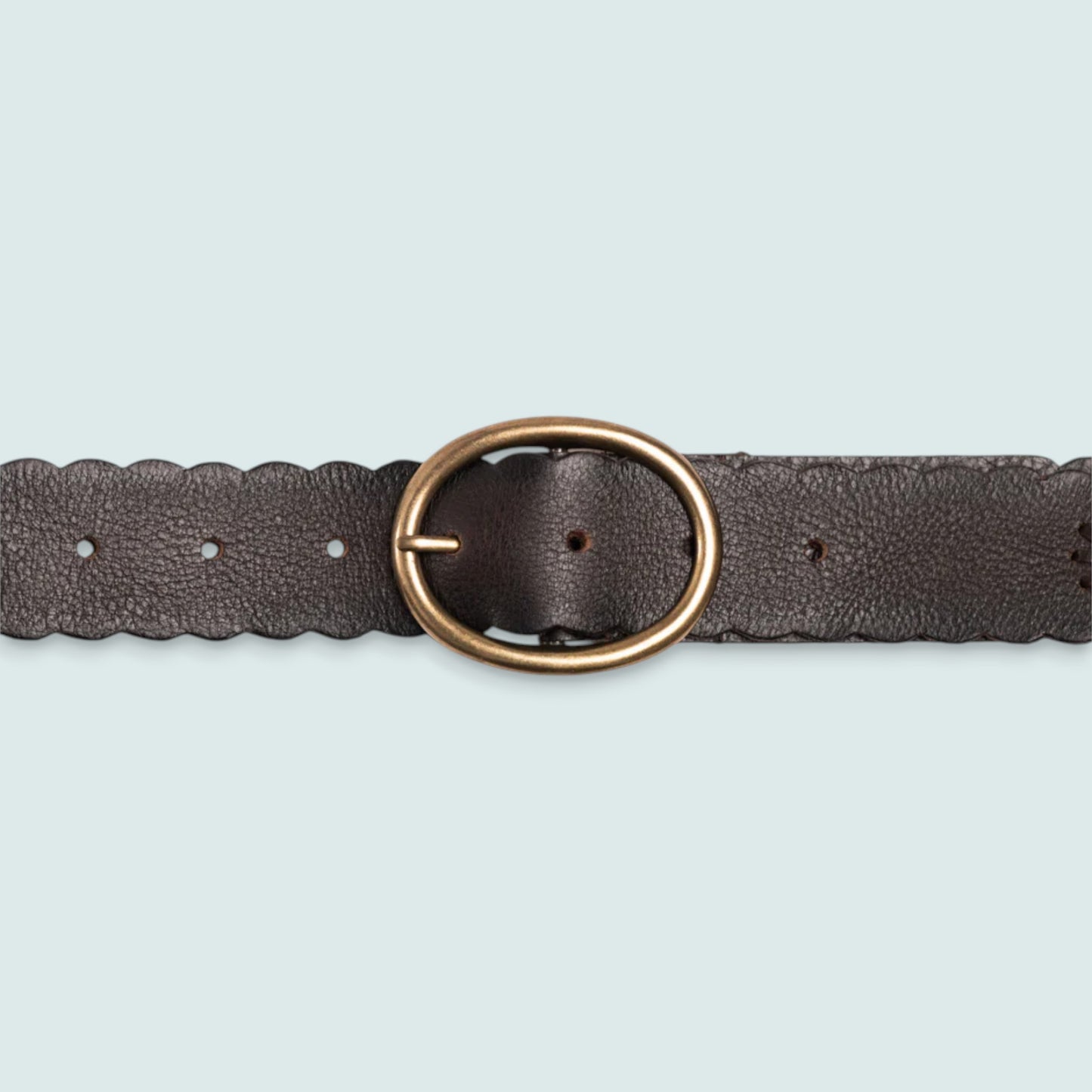 Silver Jeans - Scalloped Edge Genuine Leather Belt – 40mm Size