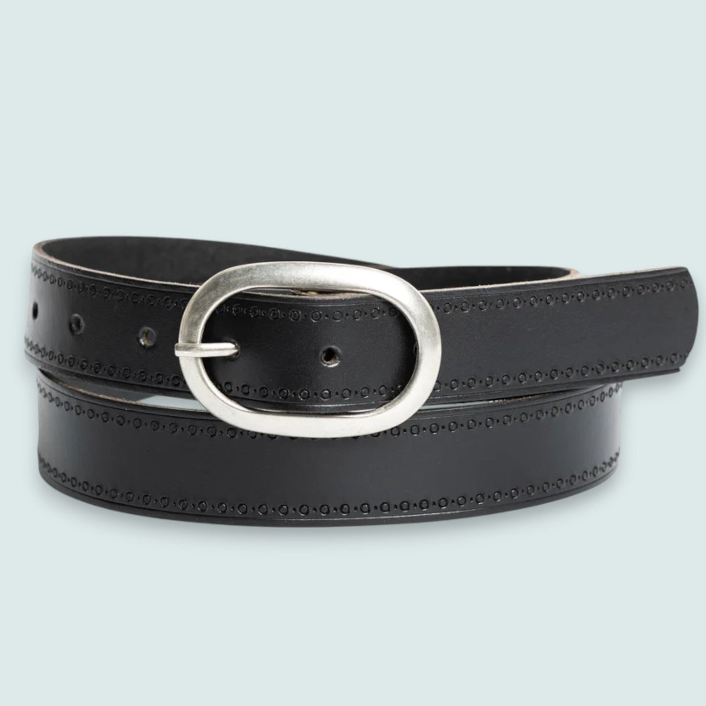 Silver Jeans - Refined Edge Embossed Leather Belt – 30MM Size