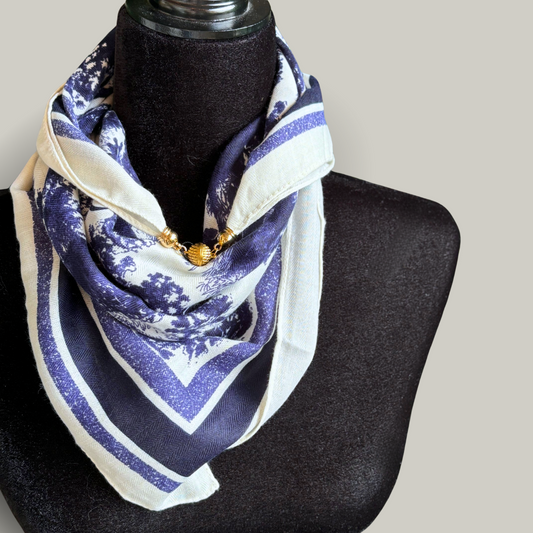 Red Coral - Magnetic Clasp Silk Scarf