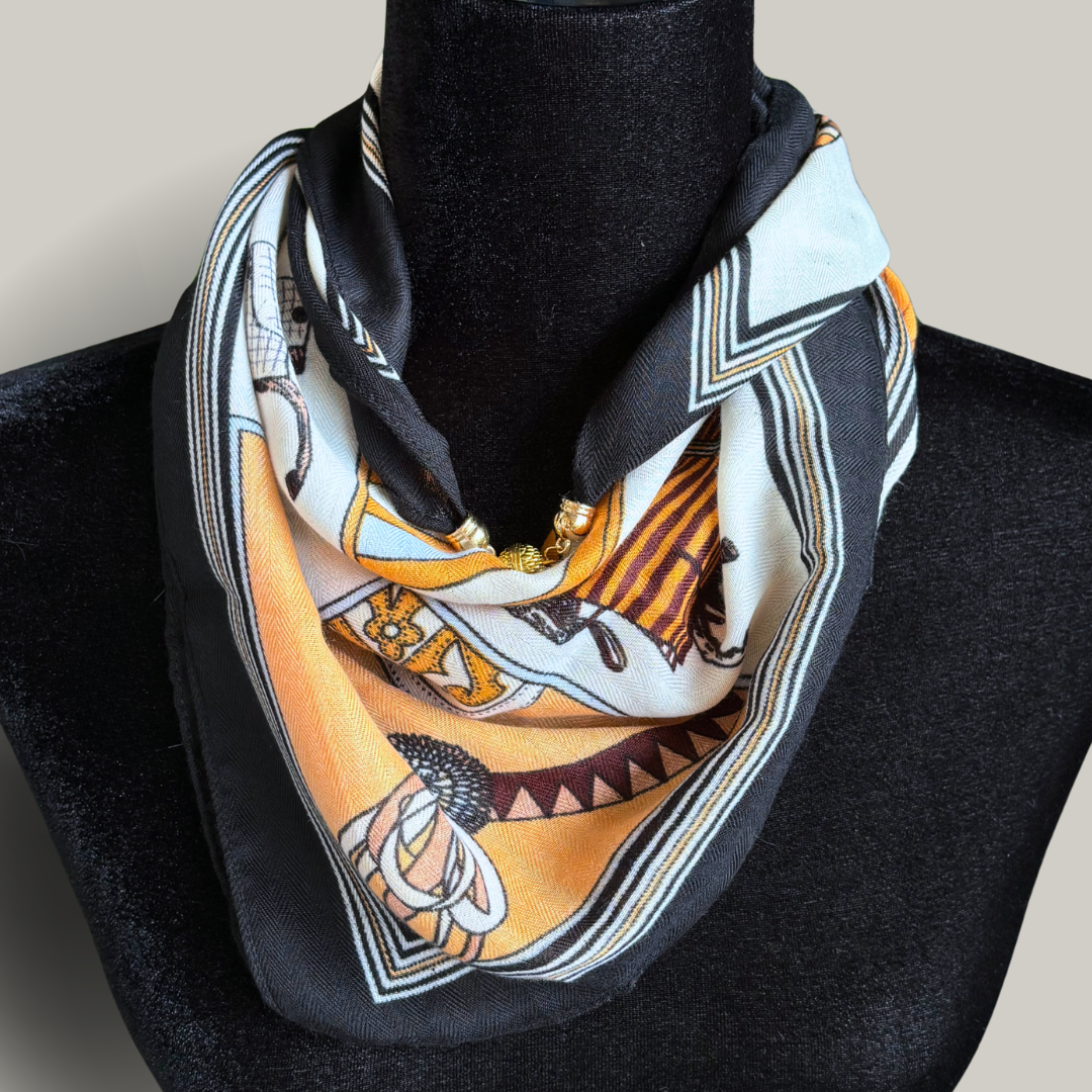 Red Coral - Magnetic Clasp Silk Scarf