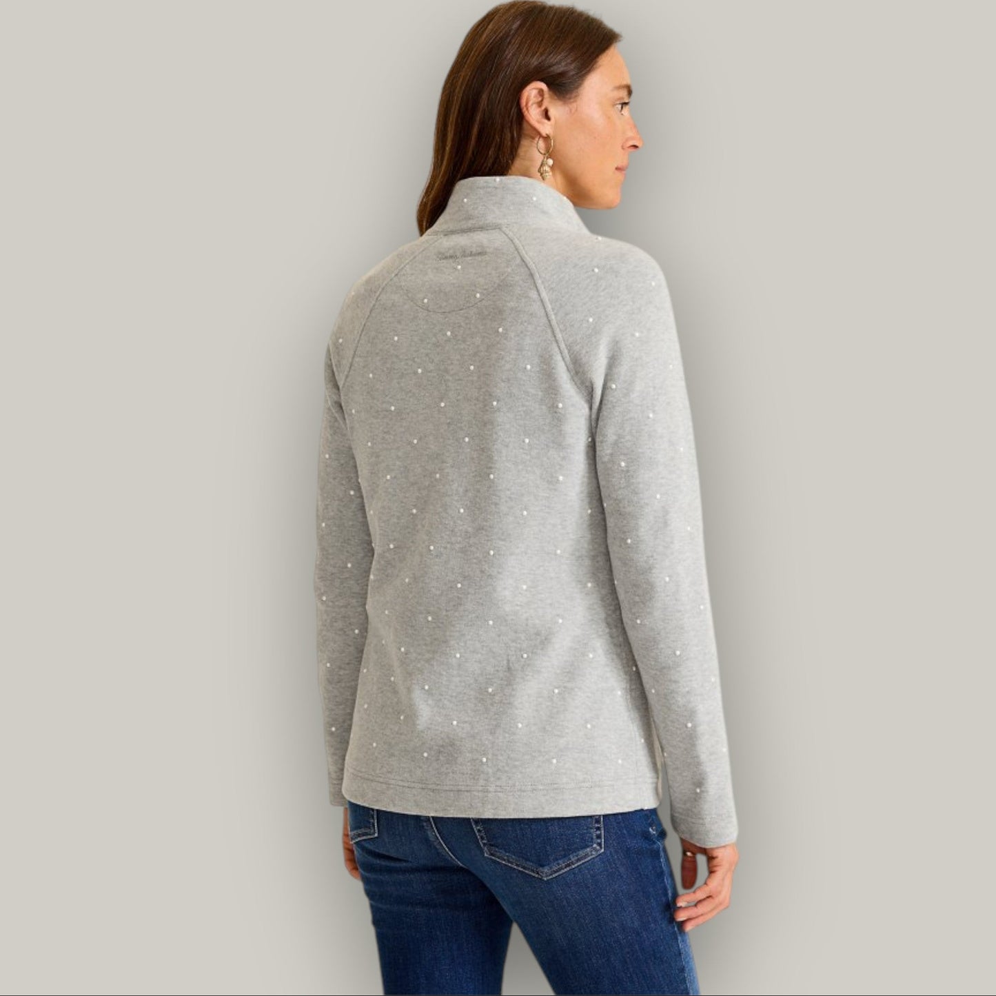 Tommy Bahama - Embellished Pearl Full-Zip Cardigan