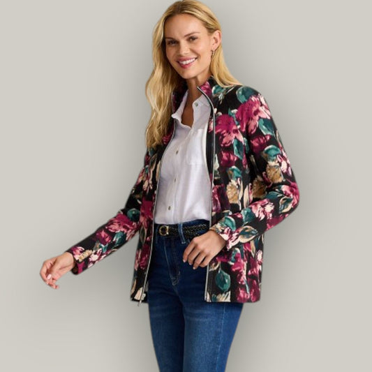 Tommy Bahama - Jeweled Blooms Full-Zip Cardigan