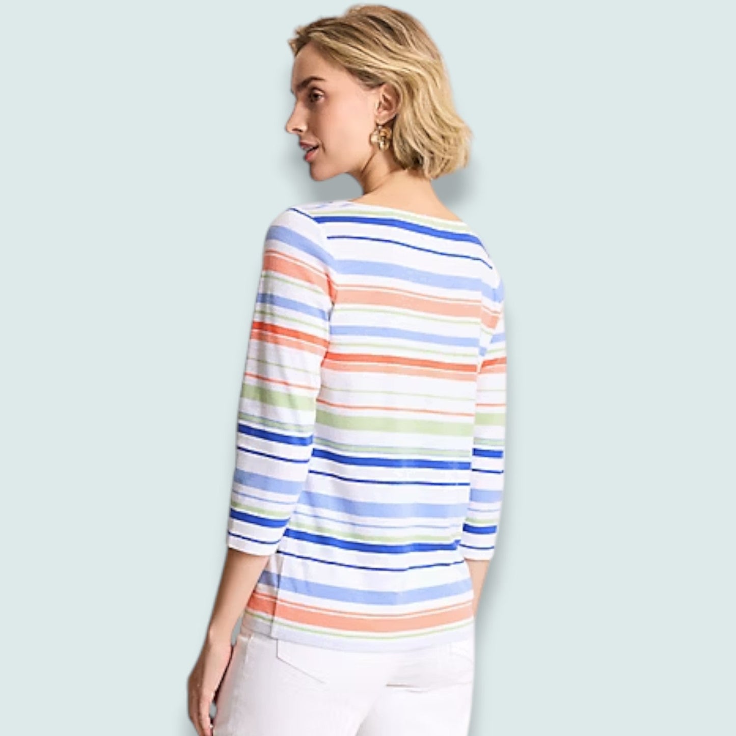 Tommy Bahama - Nautical Stripe 3/4-Sleeve Top
