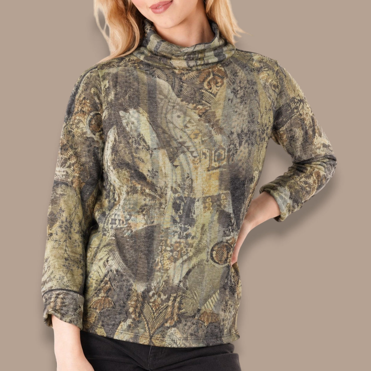 Trisha Tyler - Reversible Mock-Neck Top