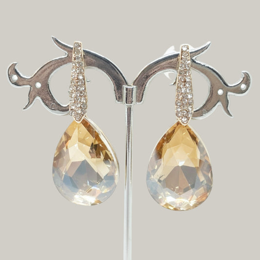 EL-KA - Amber Teardrop Earrings