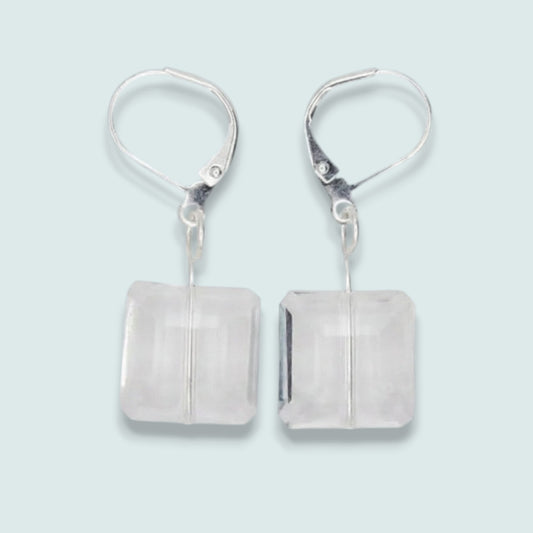 Lofttan - Arya Clear Crystal Drop Earrings