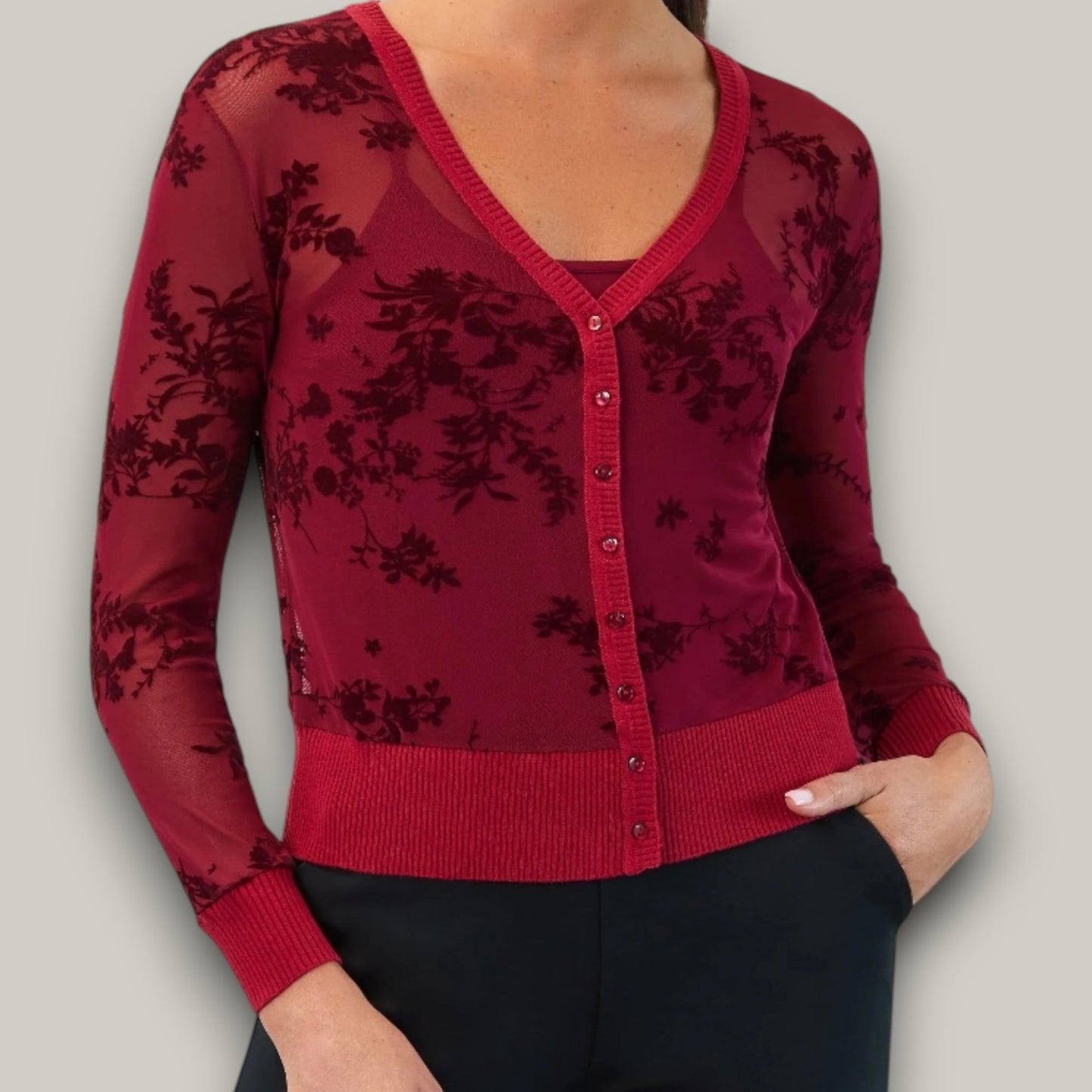 FDJ - Two Piece Mesh Cardigan Set