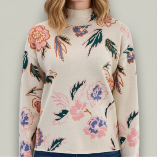 FDJ - Botanical Whisper Mock-Neck Sweater
