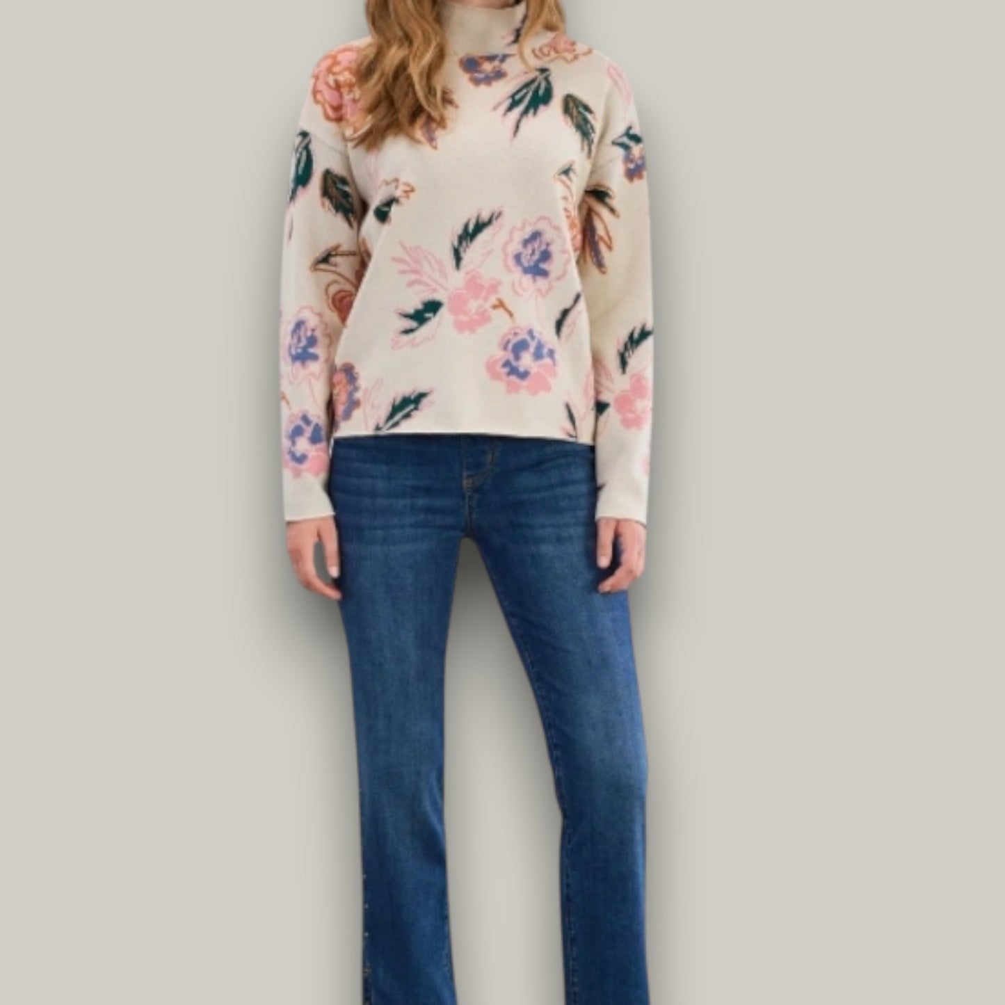 FDJ - Botanical Whisper Mock-Neck Sweater