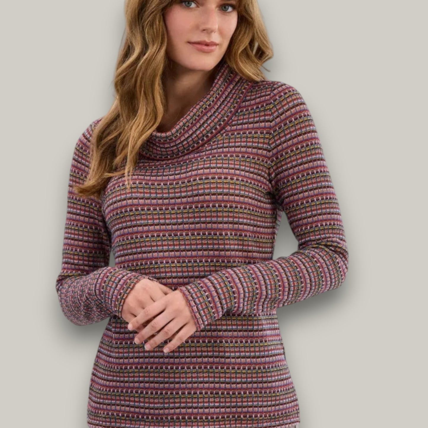 FDJ - Soft Cowl Neck Knit Top