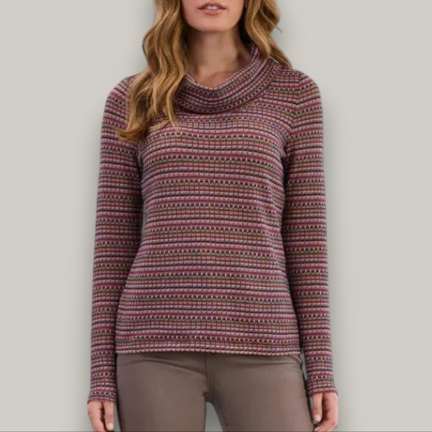 FDJ - Soft Cowl Neck Knit Top