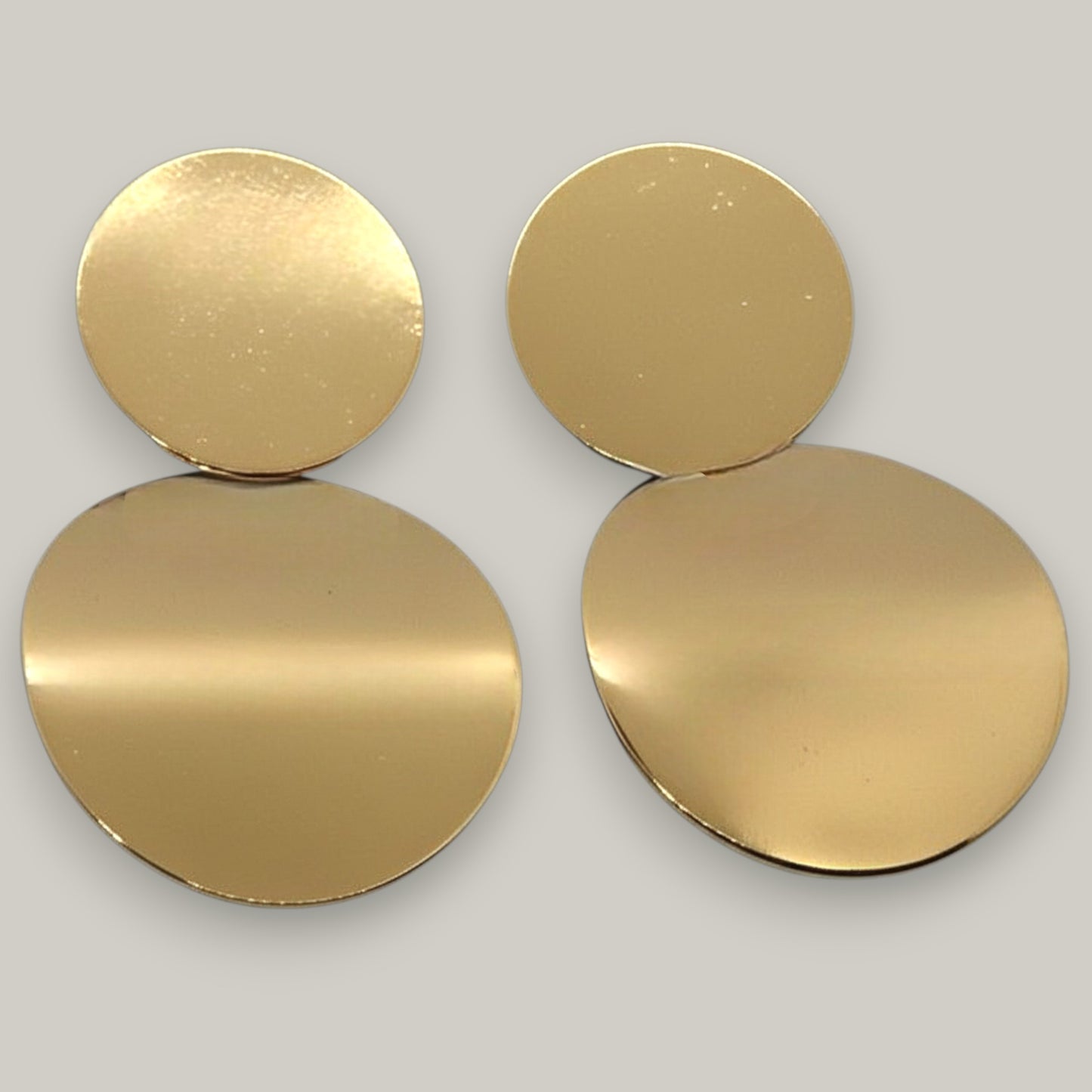 Audrey's - Polished Disc Drop Earrings