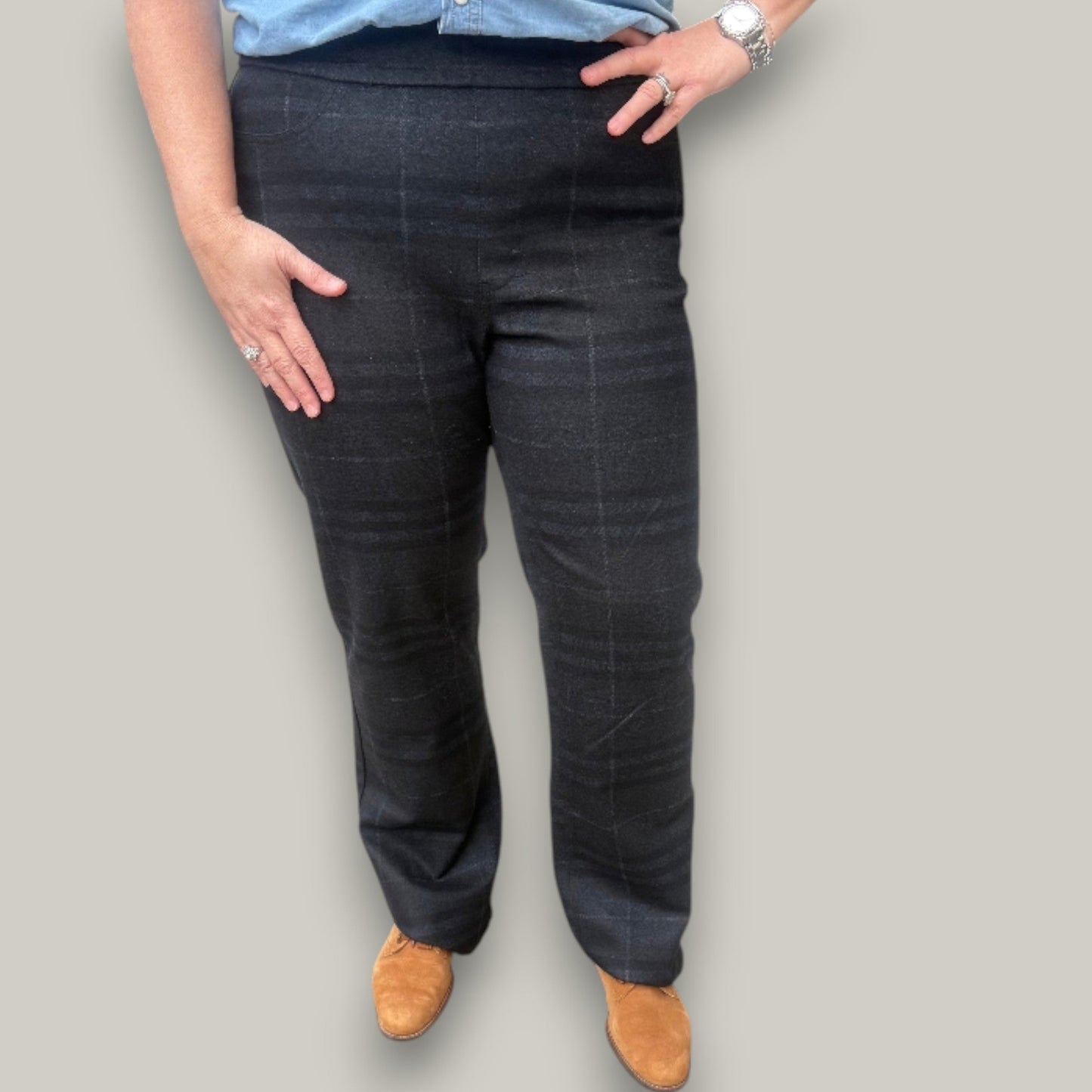 Carreli - Suede Plaid Pants