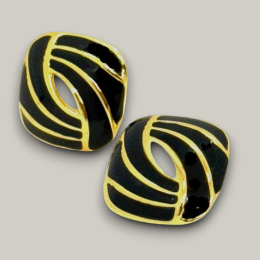 Audrey's - Gilded Noir Contour Studs