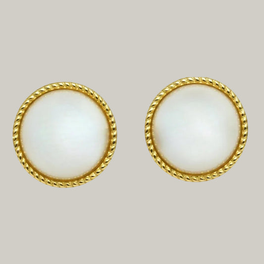 Audrey's - Heirloom Pearl Halo Studs