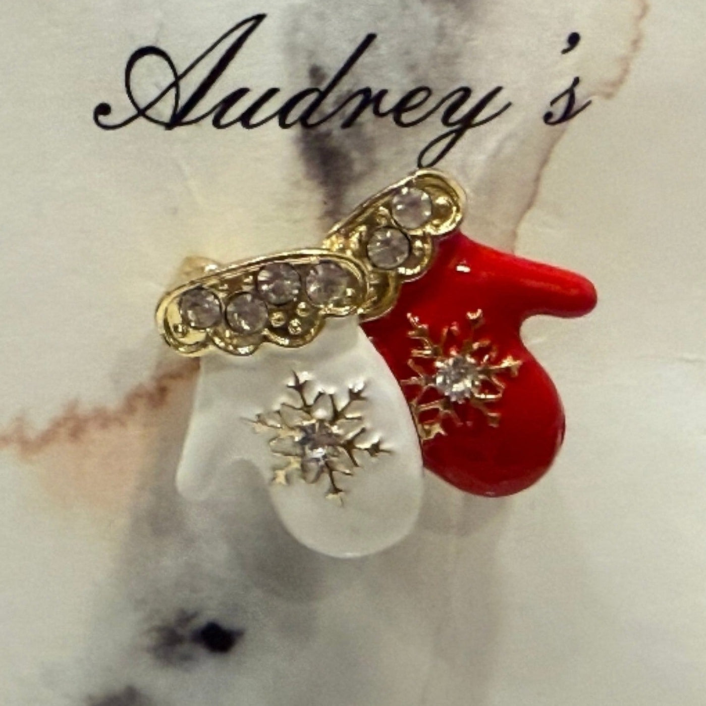 Jacqueline Kent - Christmas Mittens Brooch