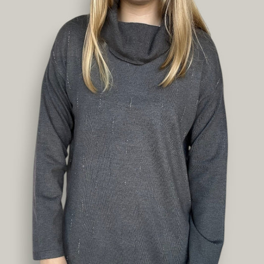 Picadilly - Draped Neck Embellished Tunic
