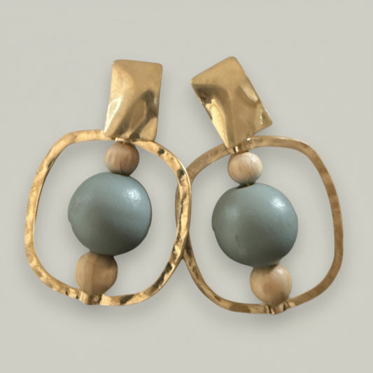 Merx - Sculpted Frame Dangle Earrings