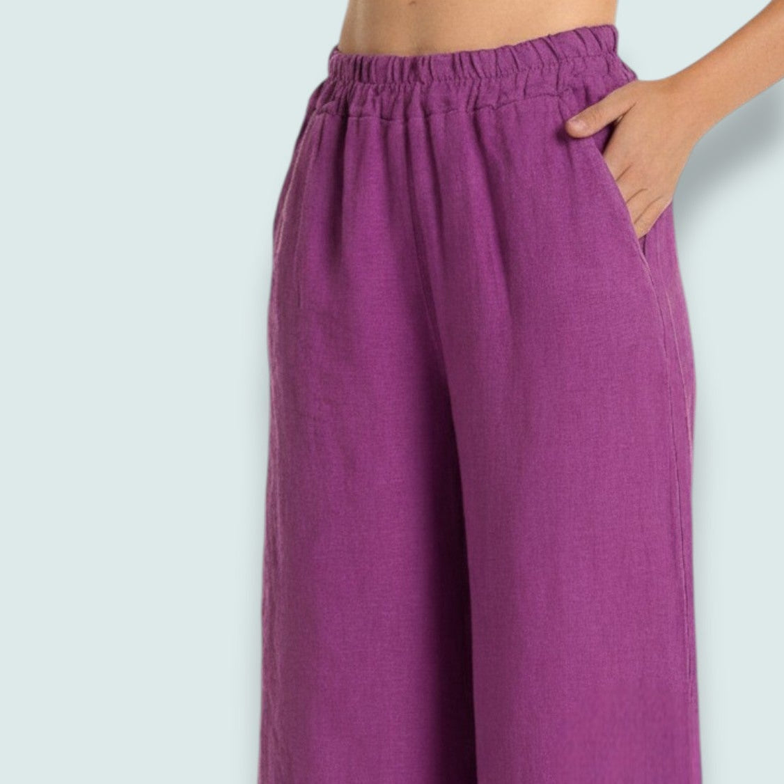 Linen Luv - Orchid Linen Wide-Leg Pants
