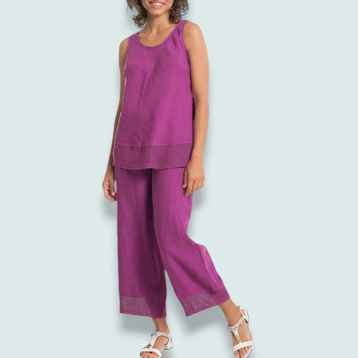 Linen Luv - Orchid Linen Tank Top