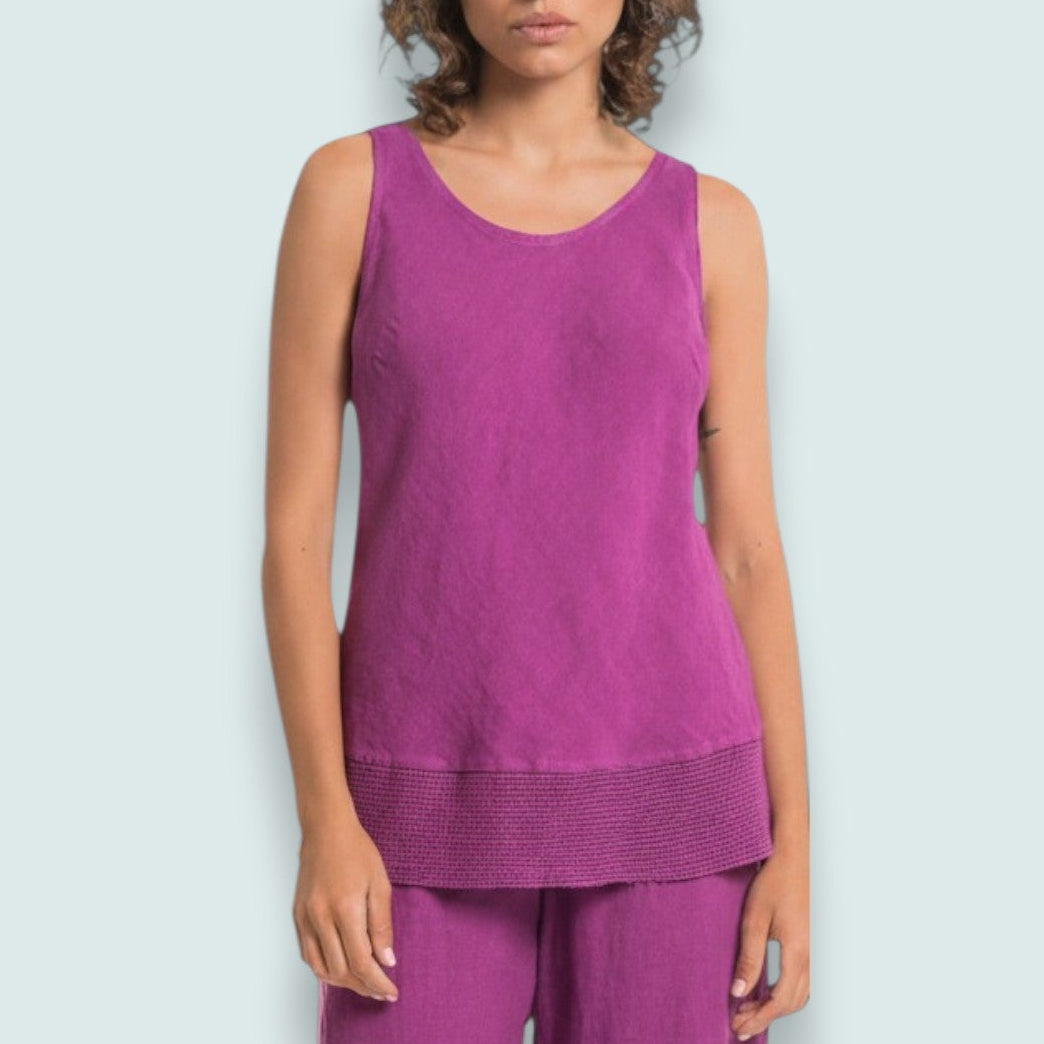 Linen Luv - Orchid Linen Tank Top