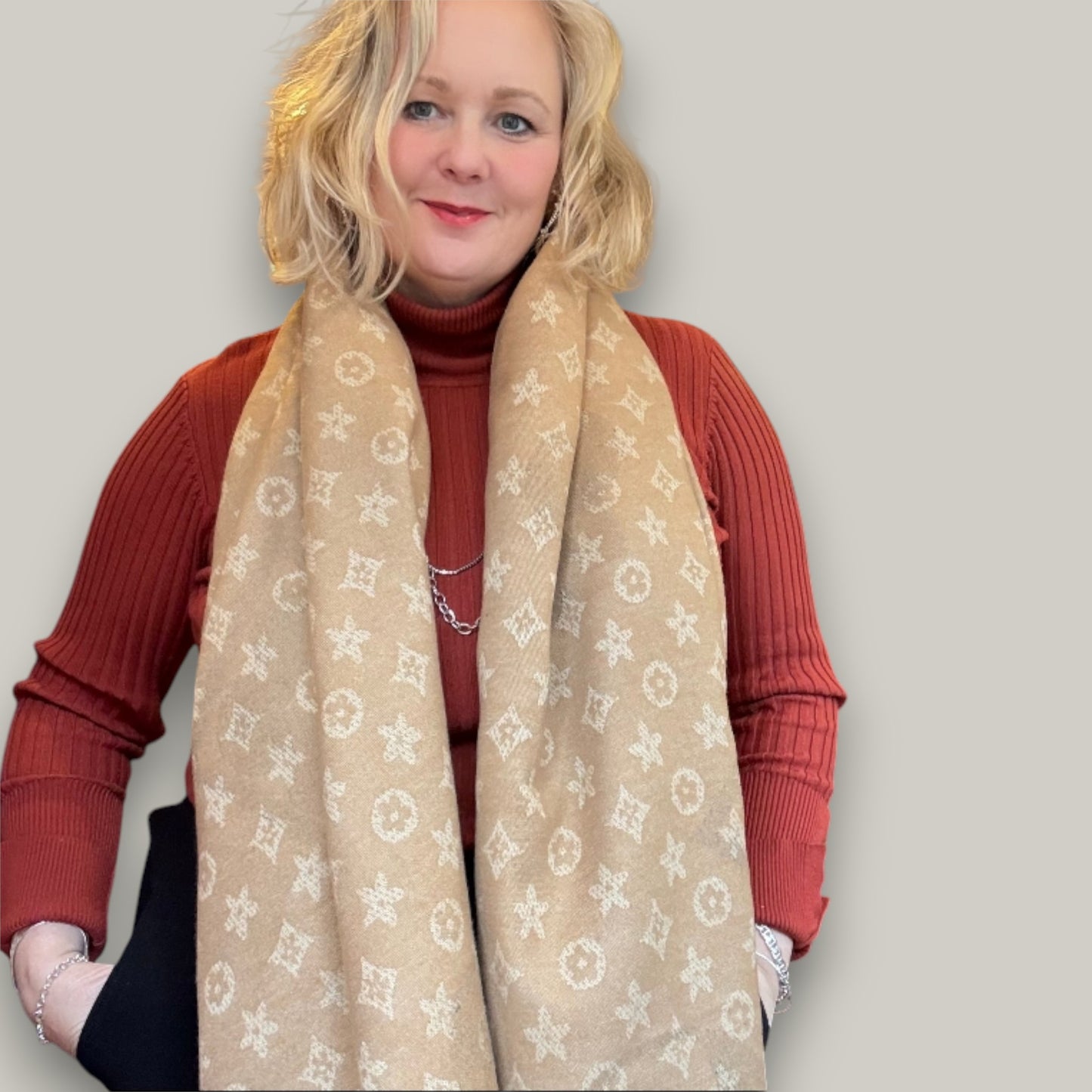 Alina - Modern Bloom Reversible Scarf