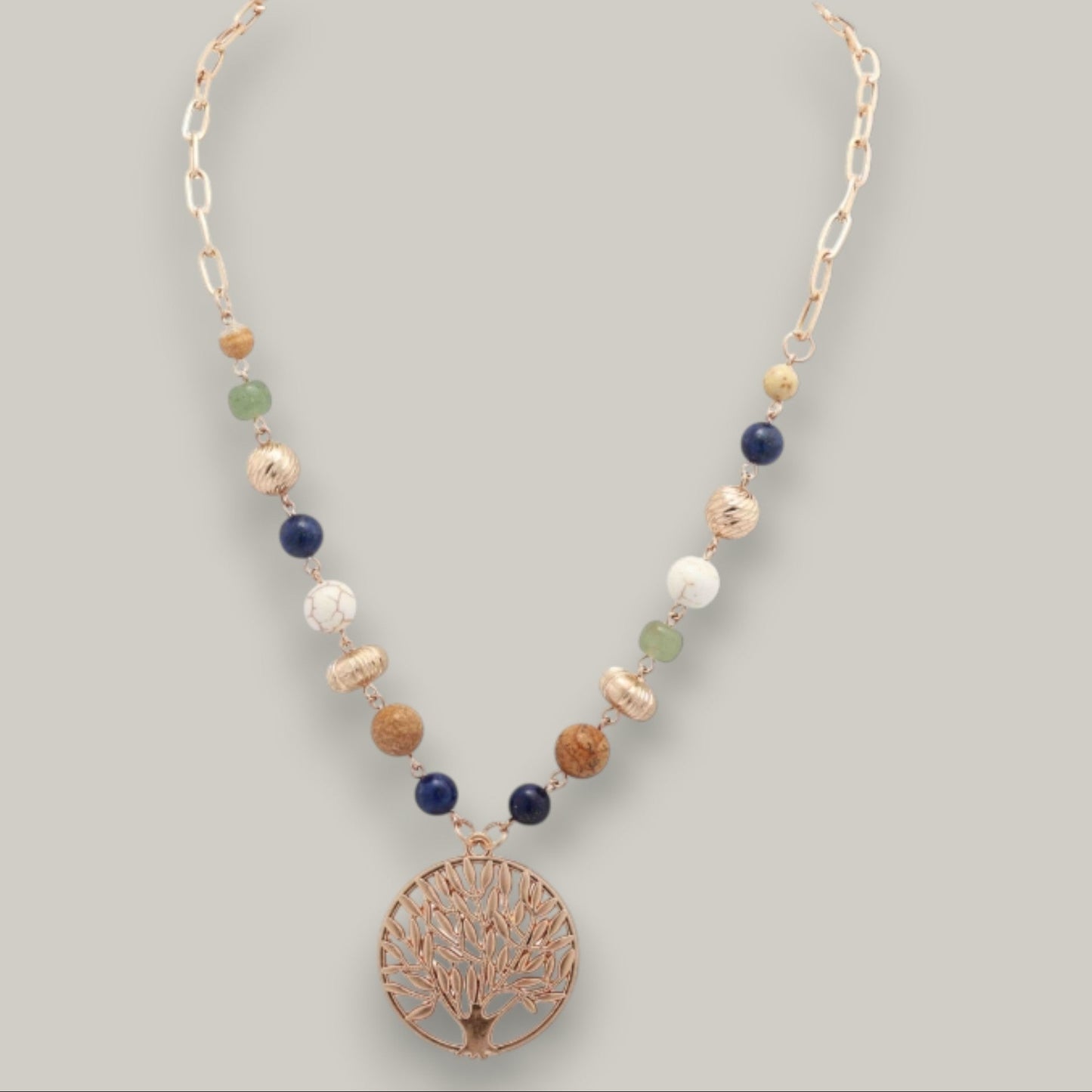 Merx - Heritage Tree Medallion Necklace