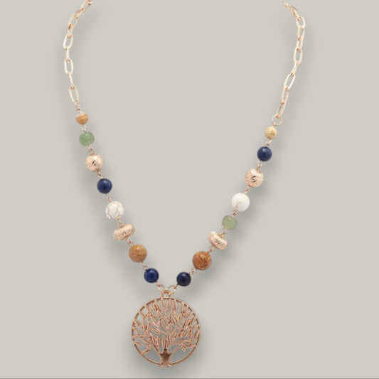 Merx - Heritage Tree Medallion Necklace