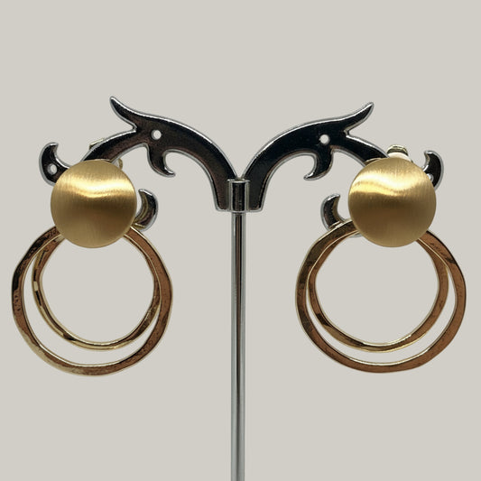EL-KA - Duo Circle Clip-On Earrings