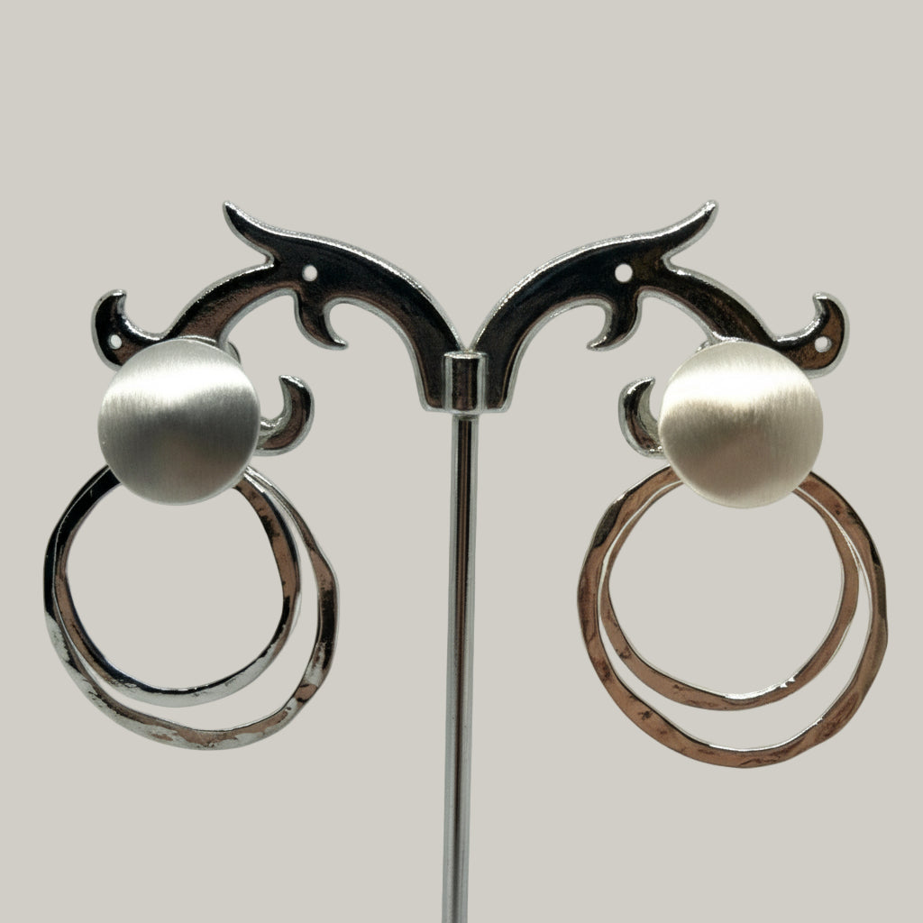 EL-KA - Duo Circle Clip-On Earrings