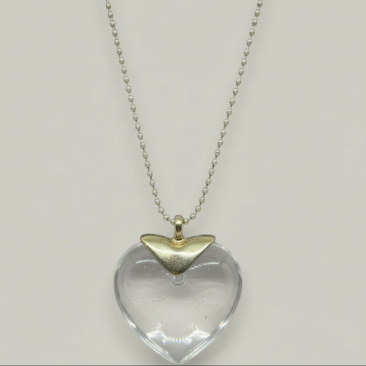Merx - Crystal Heart Necklace