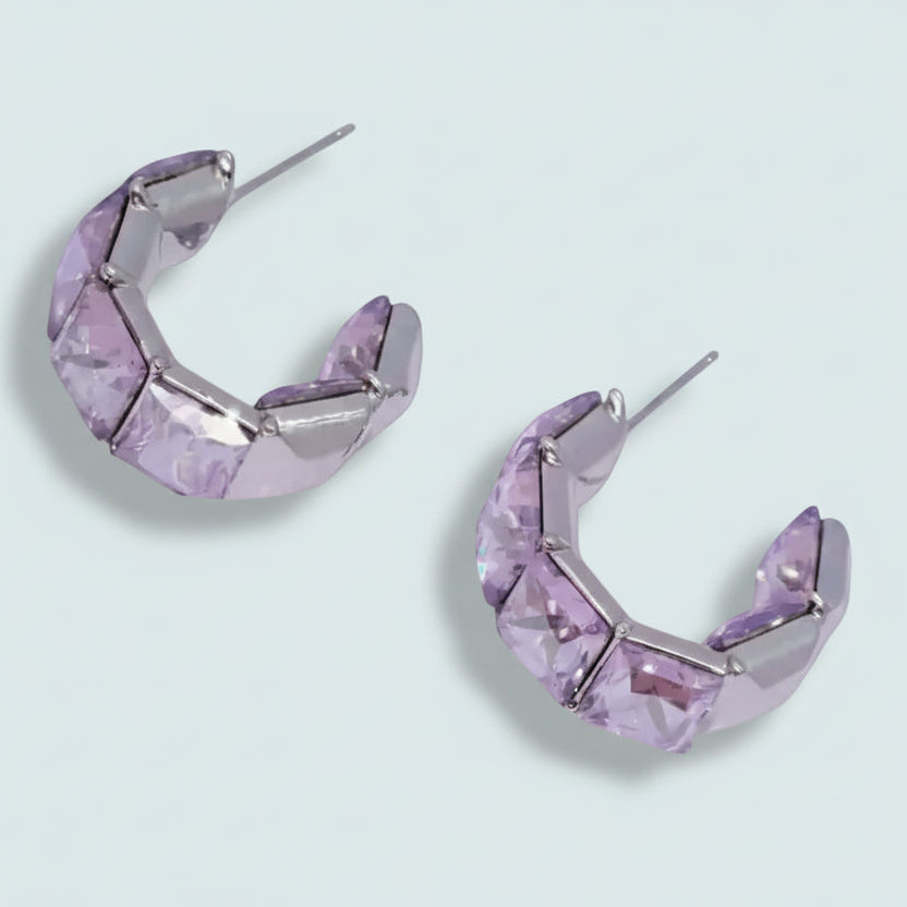 Audrey's - Luxe Square-Cut Crystal Stud Earrings