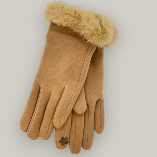 Audrey's - Chic Winter Fur-Trim Gloves