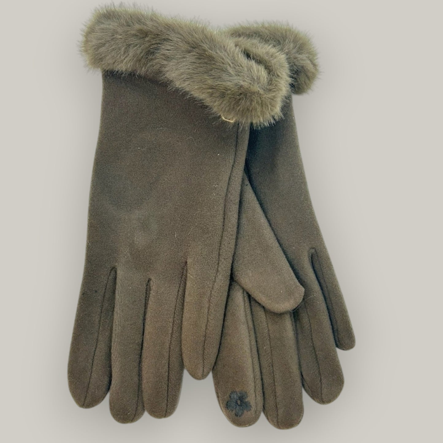 Audrey's - Chic Winter Fur-Trim Gloves