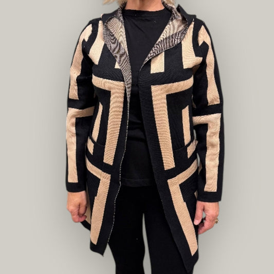 Audrey's - Modern Maze Hooded Cardigan